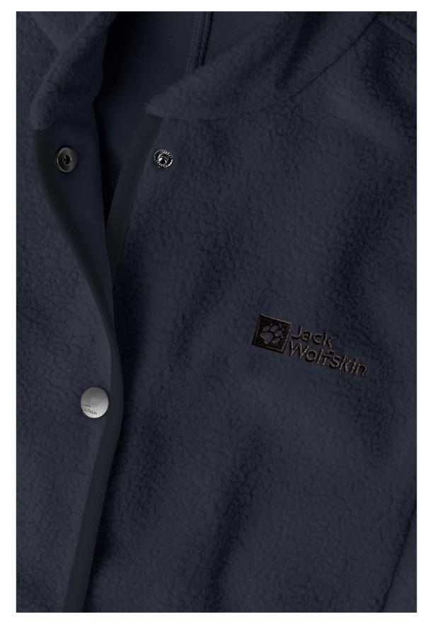 Navy Jack Wolfskin Light Curl Women Fleece Jackets | 39305819
