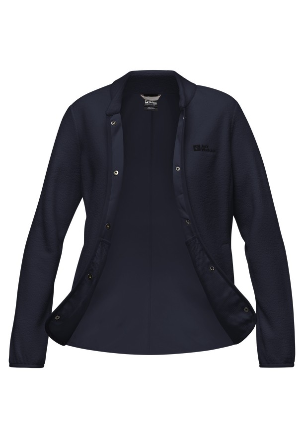 Navy Jack Wolfskin Light Curl Women Fleece Jackets | 39305819