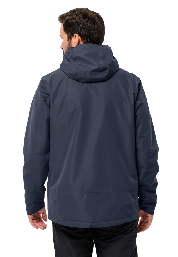 Navy Jack Wolfskin Luntal 3in1 Men Jackets | 22972883