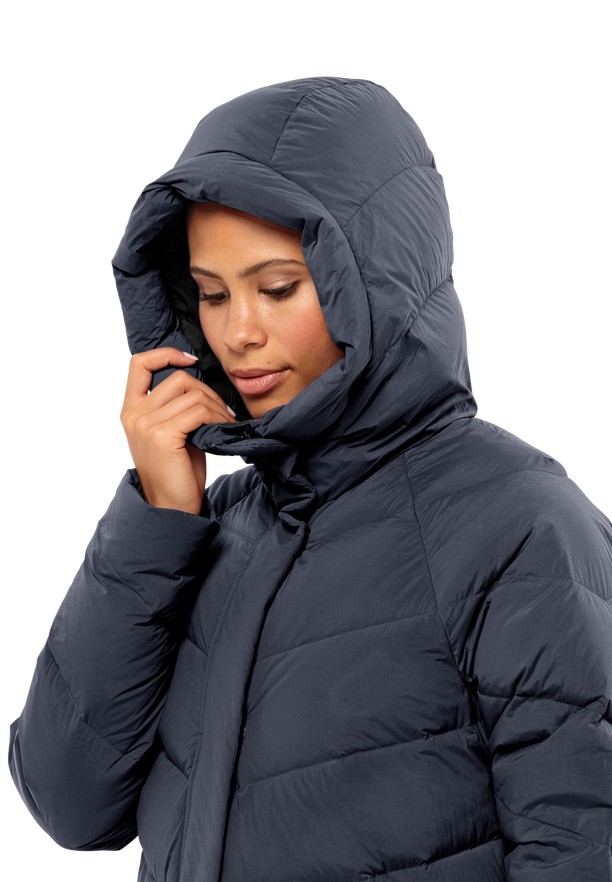 Navy Jack Wolfskin Marienplatz Women Down Coats | 55364207