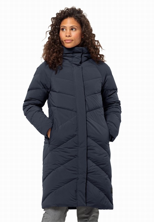 Navy Jack Wolfskin Marienplatz Women Down Coats | 55364207