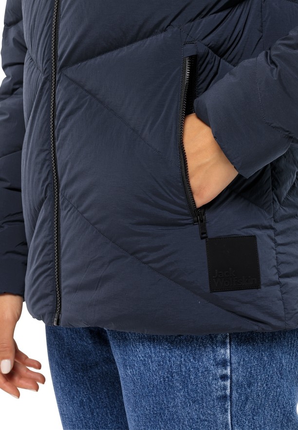Navy Jack Wolfskin Marienplatz Women Down Jackets | 20834787