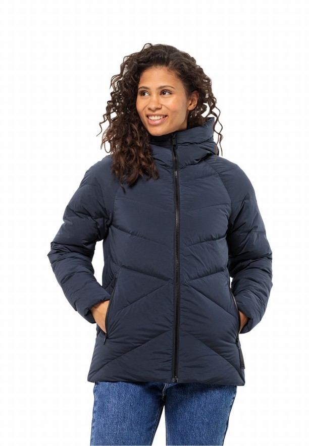 Navy Jack Wolfskin Marienplatz Women Down Jackets | 20834787