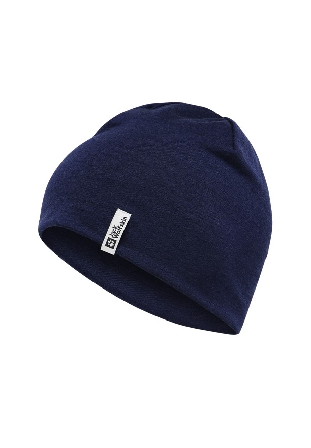 Navy Jack Wolfskin Merino Men Beanie | 46500861