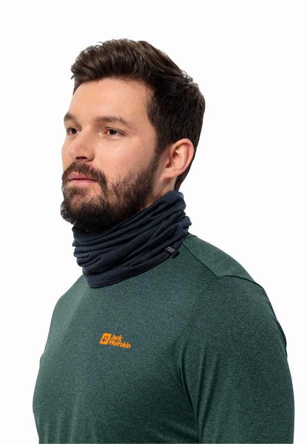 Navy Jack Wolfskin Merino Men Neck Warmer | 97498842