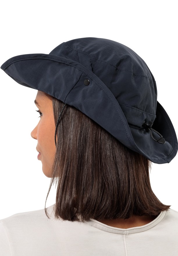 Navy Jack Wolfskin Mesh Men Bucket Hats | 27403857