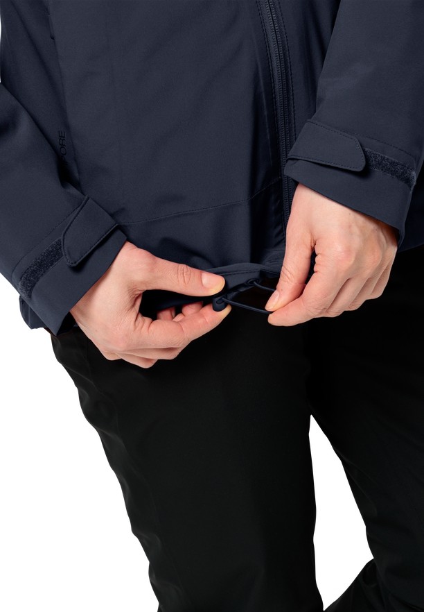 Navy Jack Wolfskin Moonrise 3in1 Women Jackets | 37144530