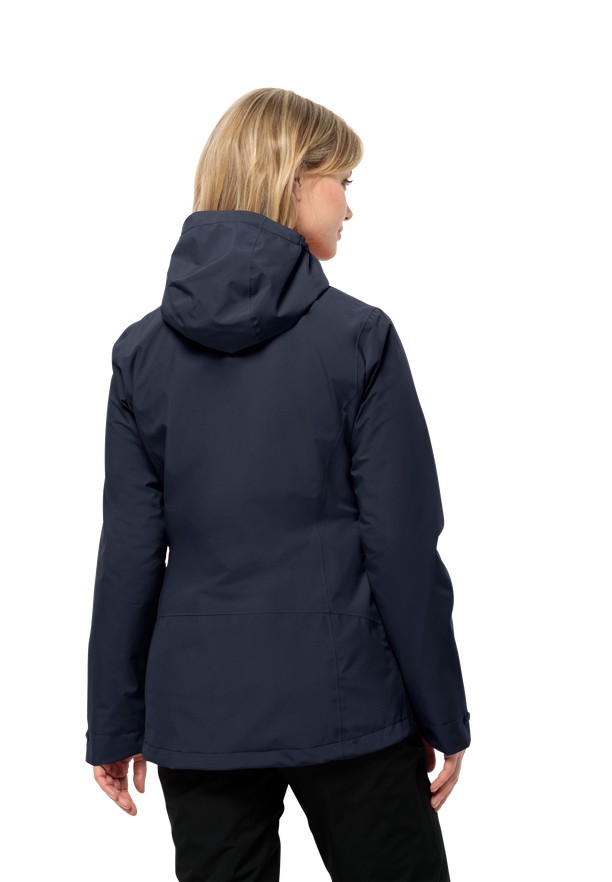 Navy Jack Wolfskin Moonrise 3in1 Women Jackets | 37144530