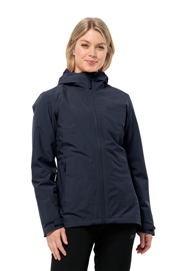 Navy Jack Wolfskin Moonrise 3in1 Women Jackets | 37144530