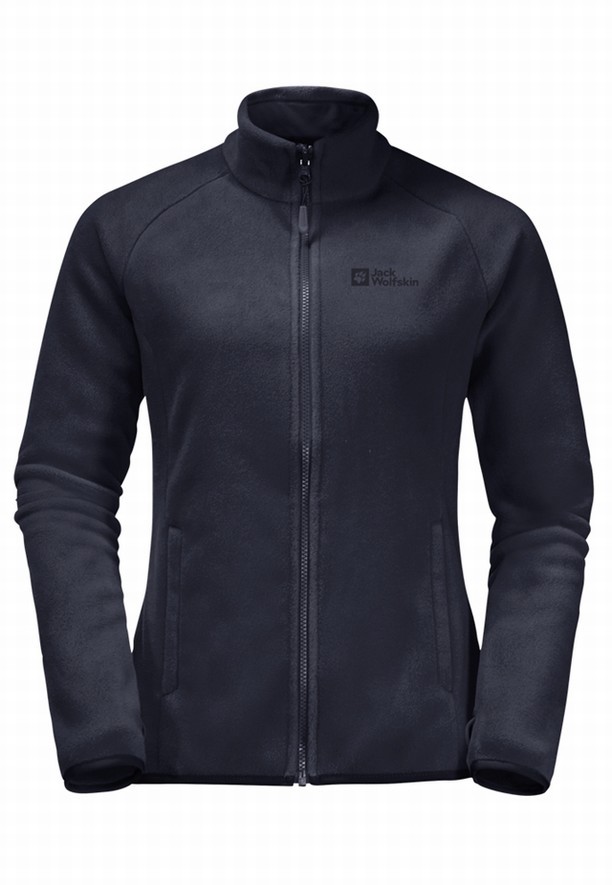 Navy Jack Wolfskin Moonrise Fz Women Fleece Jackets | 40360857