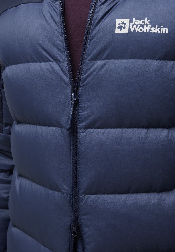 Navy Jack Wolfskin Nebelhorn Hoody Men Down Jackets | 76764699
