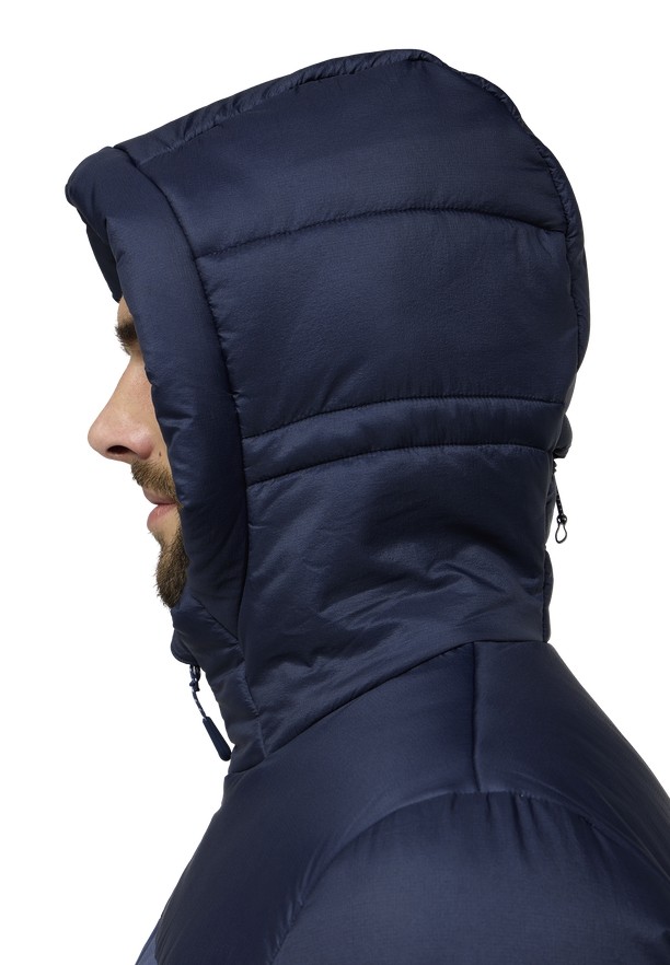 Navy Jack Wolfskin Nebelhorn Hoody Men Down Jackets | 76764699
