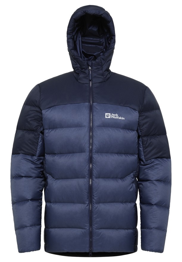 Navy Jack Wolfskin Nebelhorn Hoody Men Down Jackets | 76764699