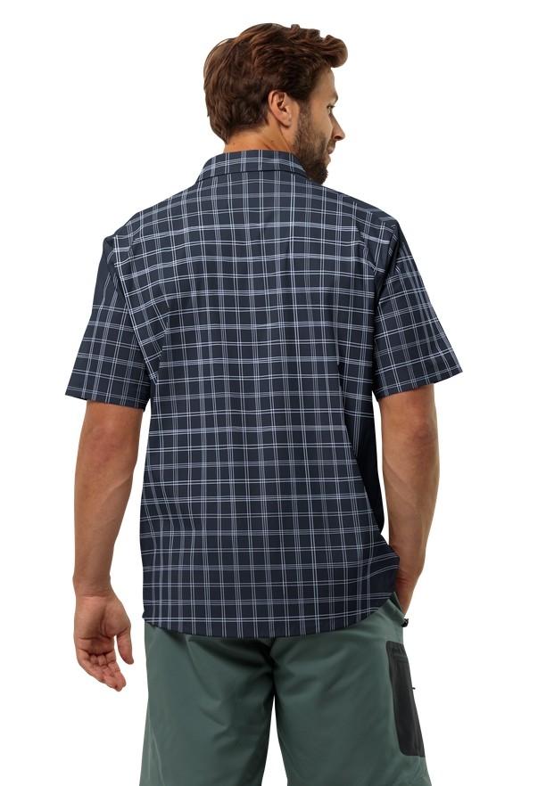 Navy Jack Wolfskin Norbo S/s Men Shirts | 50665661