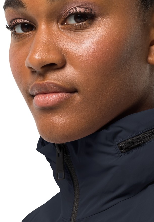 Navy Jack Wolfskin Norden Port Women Raincoat | 12560777