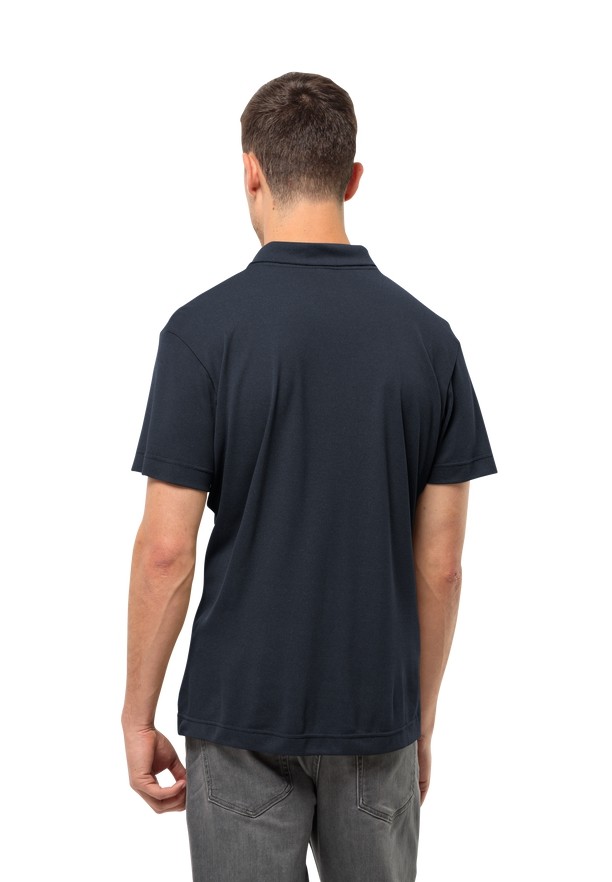 Navy Jack Wolfskin Pikeh Men Polo Shirts | 94950739