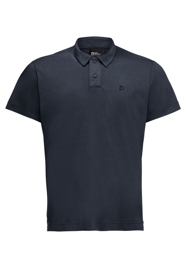 Navy Jack Wolfskin Pikeh Men Polo Shirts | 94950739