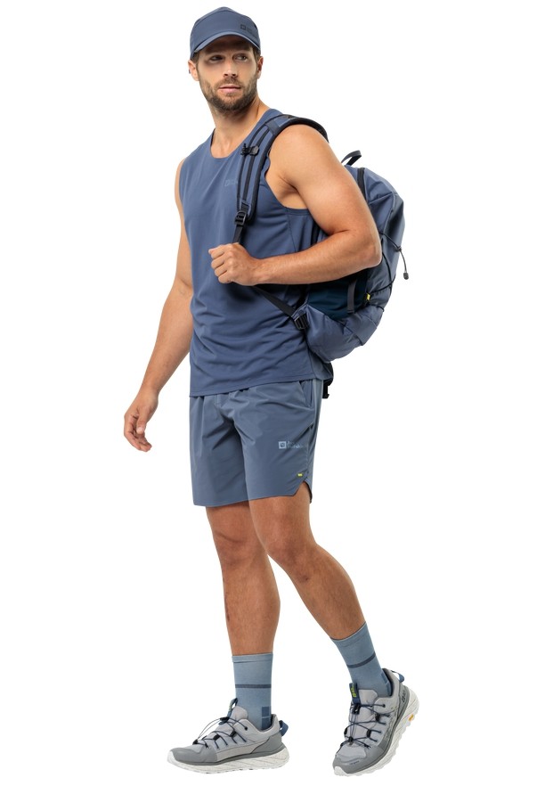 Navy Jack Wolfskin Prelight Chill Men Shorts | 51641218