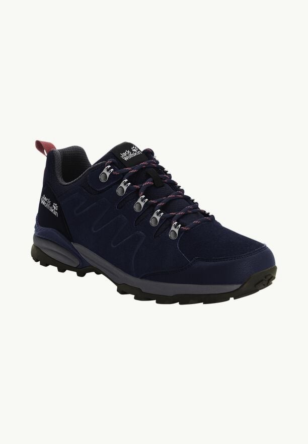 Navy Jack Wolfskin Refugio Texapore Low Women Hiking Shoes | 11706020