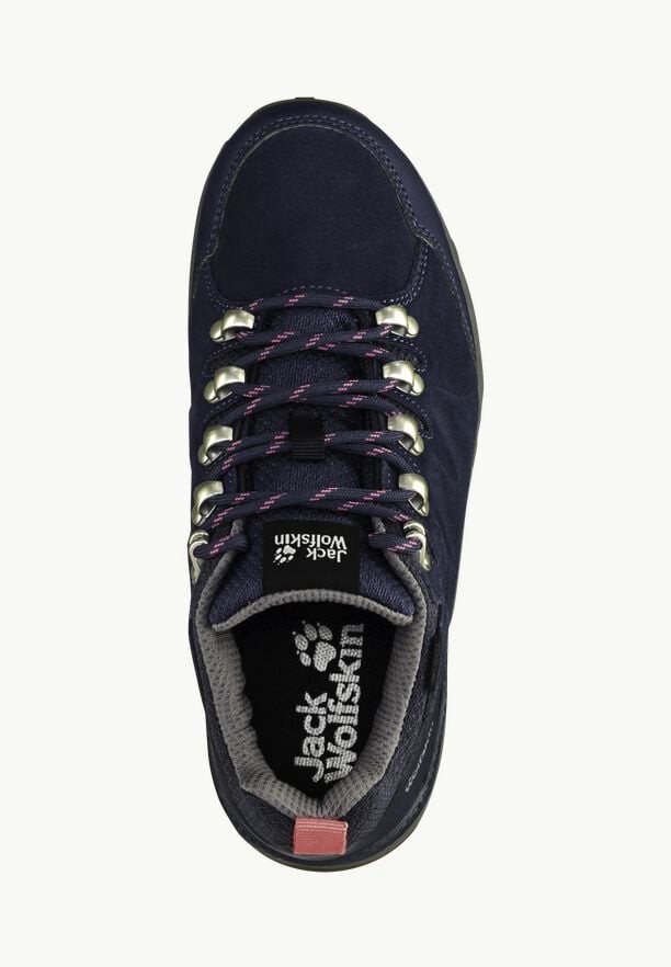 Navy Jack Wolfskin Refugio Texapore Low Women Hiking Shoes | 11706020