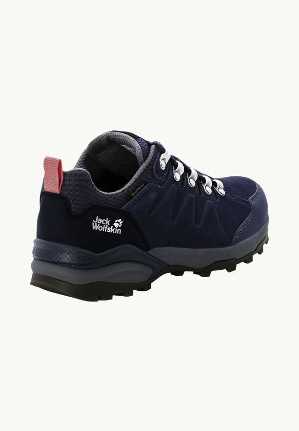 Navy Jack Wolfskin Refugio Texapore Low Women Hiking Shoes | 11706020