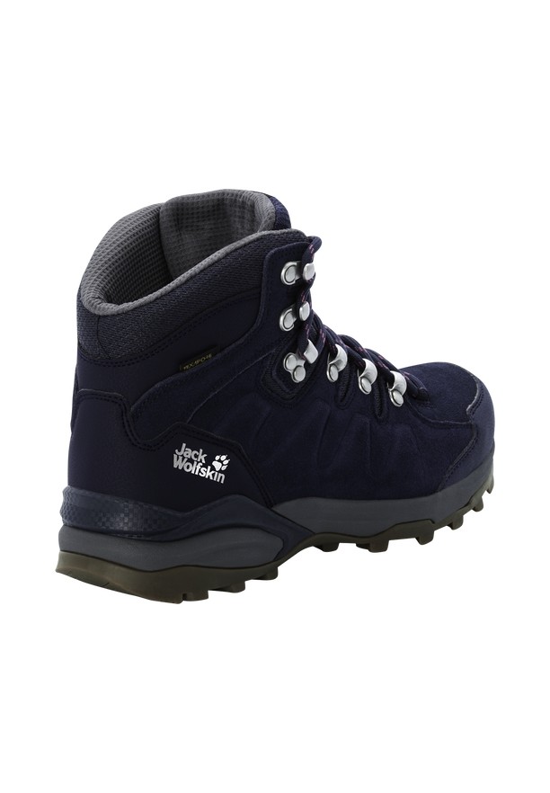 Navy Jack Wolfskin Refugio Texapore Mid Women Hiking Shoes | 18426722