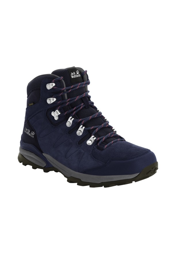 Navy Jack Wolfskin Refugio Texapore Mid Women Hiking Shoes | 18426722