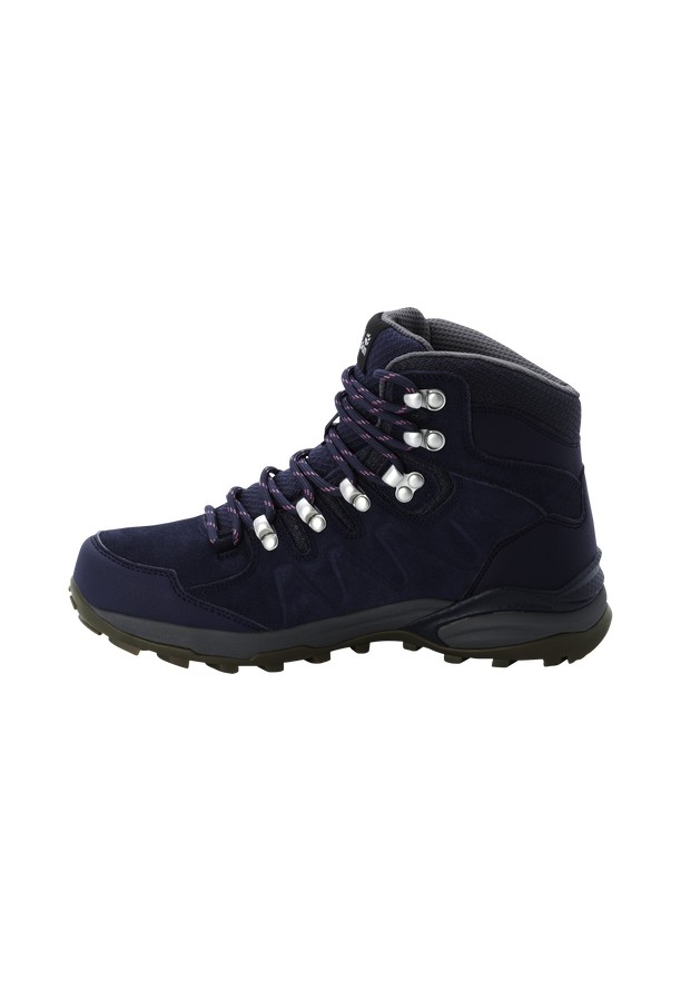 Navy Jack Wolfskin Refugio Texapore Mid Women Hiking Shoes | 18426722
