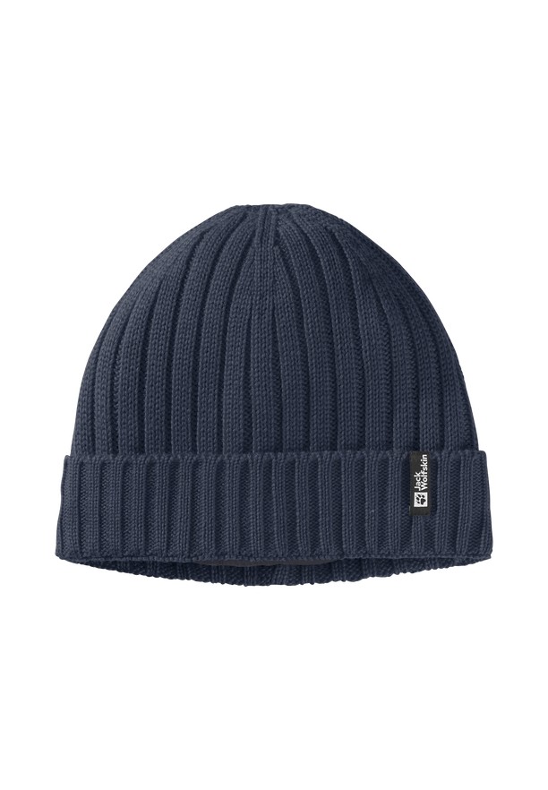 Navy Jack Wolfskin Rib Knit Women Beanie | 10211448