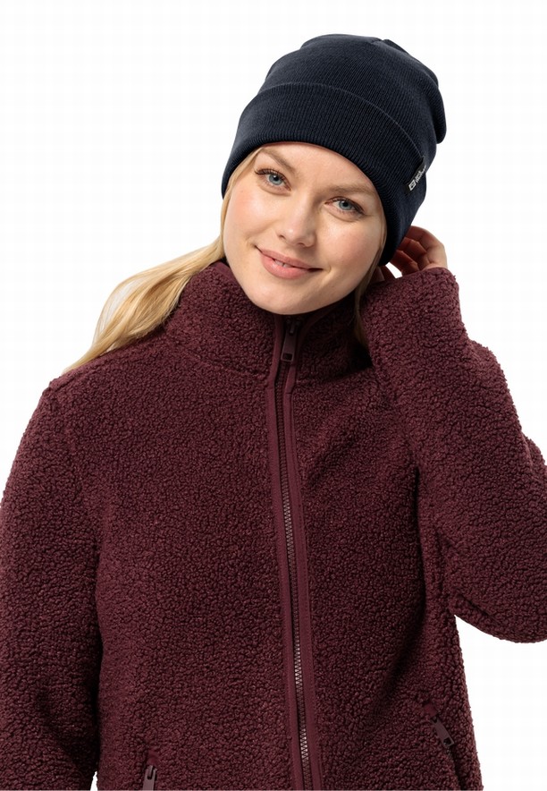 Navy Jack Wolfskin Rib Men Beanie | 35158405