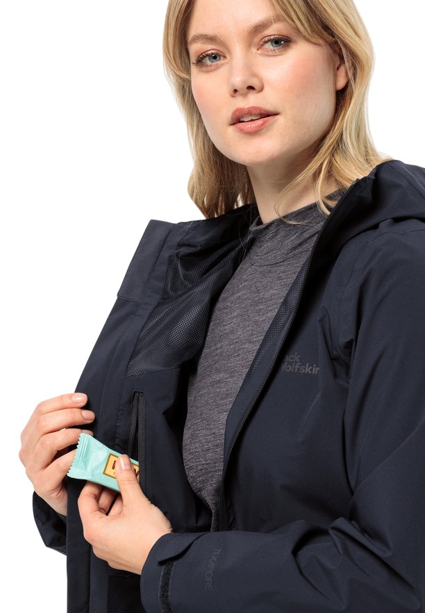 Navy Jack Wolfskin Robury 2l Women Jackets | 33717299