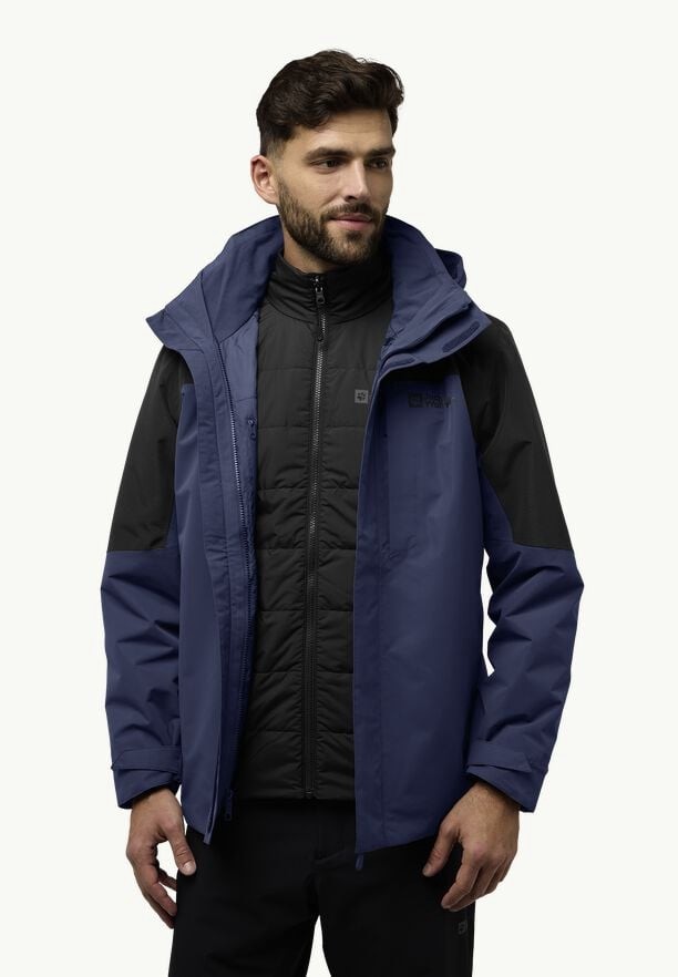 Navy Jack Wolfskin Romberg 3in1 Men Jackets | 46809384