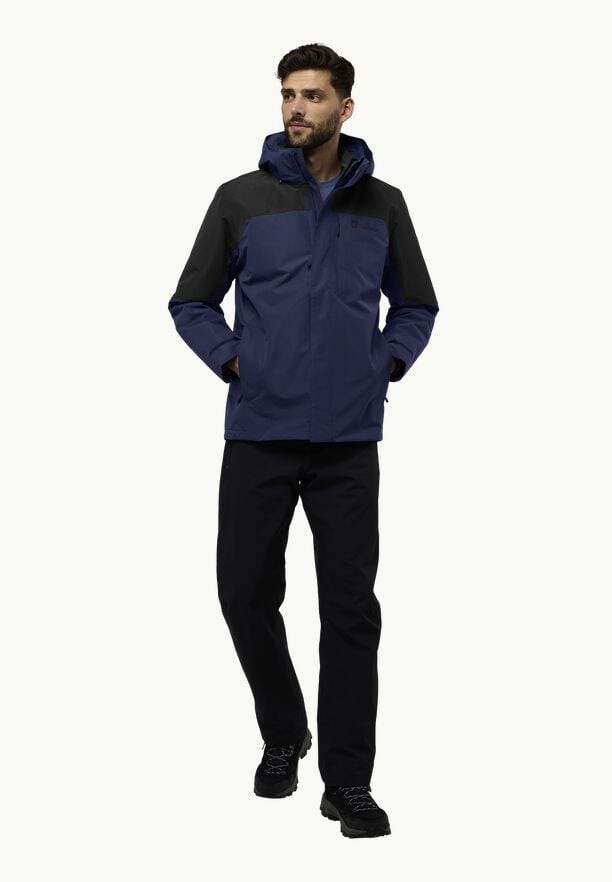 Navy Jack Wolfskin Romberg 3in1 Men Jackets | 46809384