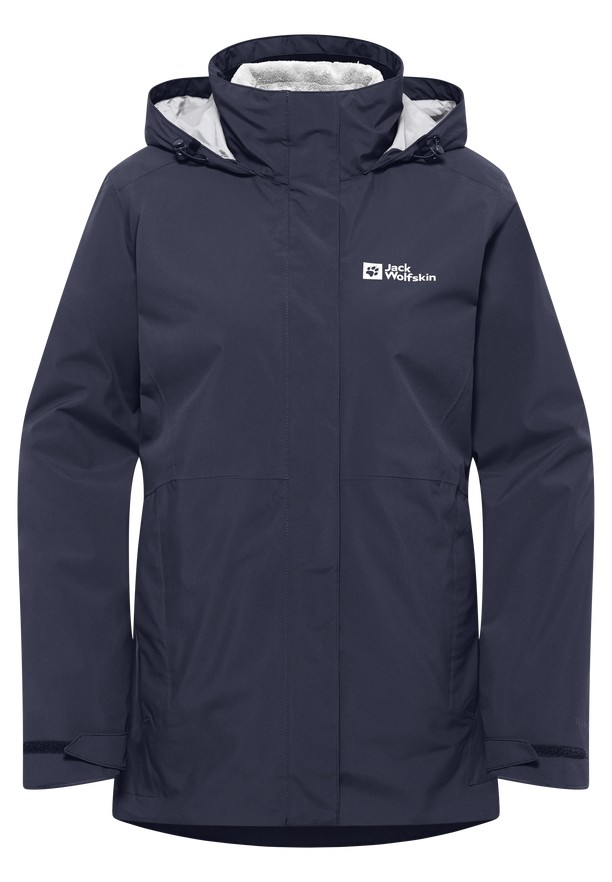 Navy Jack Wolfskin Rotwand 3in1 Women Jackets | 88419231