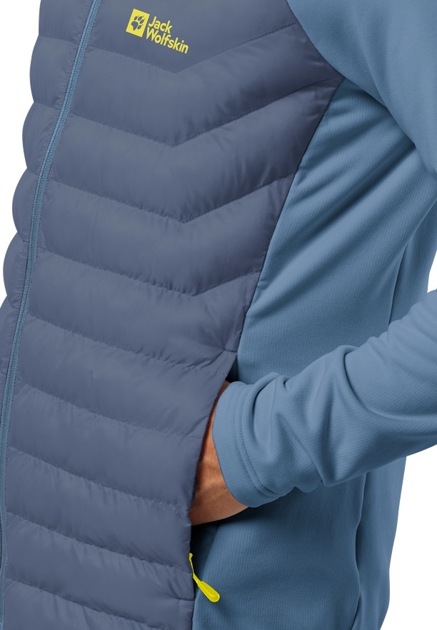 Navy Jack Wolfskin Routeburn Pro Hybrid Men Jackets | 30119598