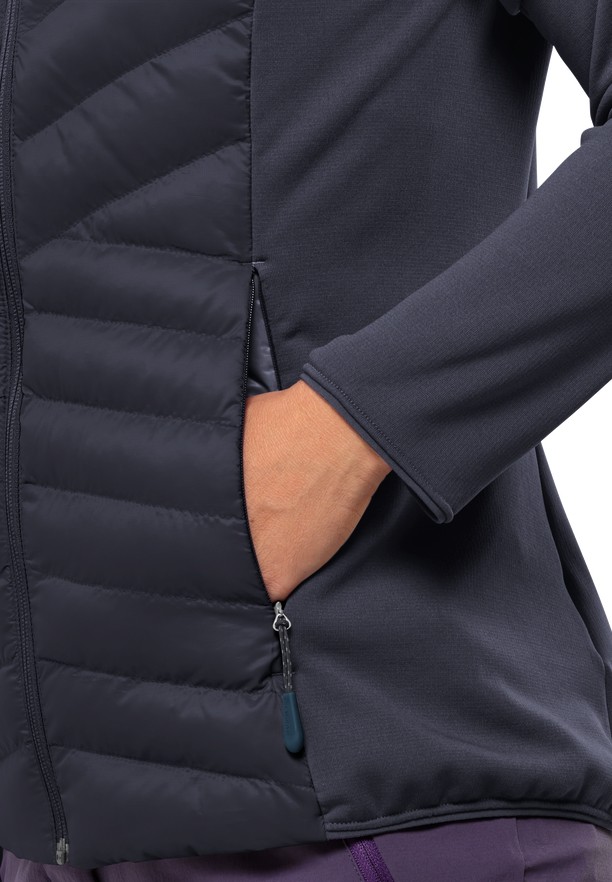 Navy Jack Wolfskin Routeburn Pro Hybrid Women Jackets | 17683208