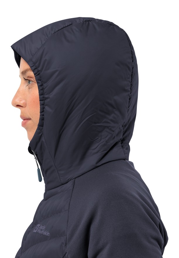 Navy Jack Wolfskin Routeburn Pro Hybrid Women Jackets | 17683208