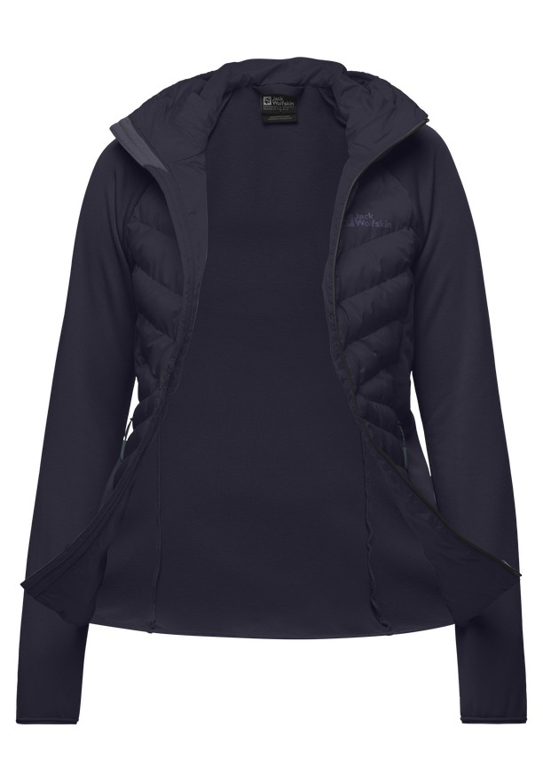 Navy Jack Wolfskin Routeburn Pro Hybrid Women Jackets | 17683208