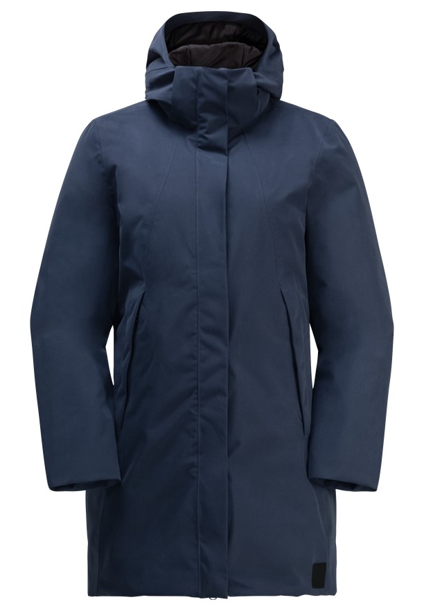 Navy Jack Wolfskin Salier Women Coats | 20331282