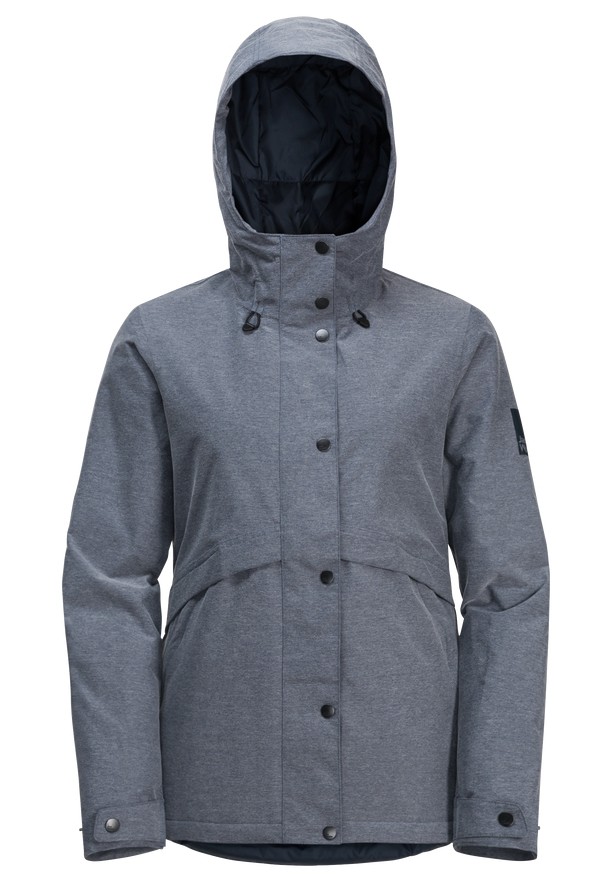 Navy Jack Wolfskin Snowy Park Women Winter Jackets | 23800267