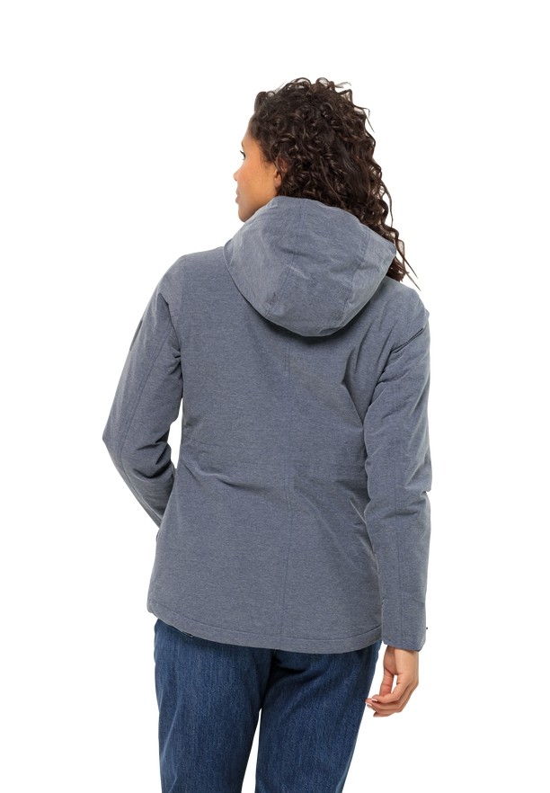 Navy Jack Wolfskin Snowy Park Women Winter Jackets | 23800267