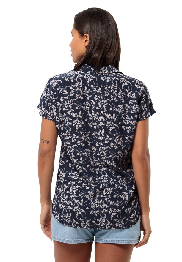 Navy Jack Wolfskin Sommerwiese Women Shirts | 18889453