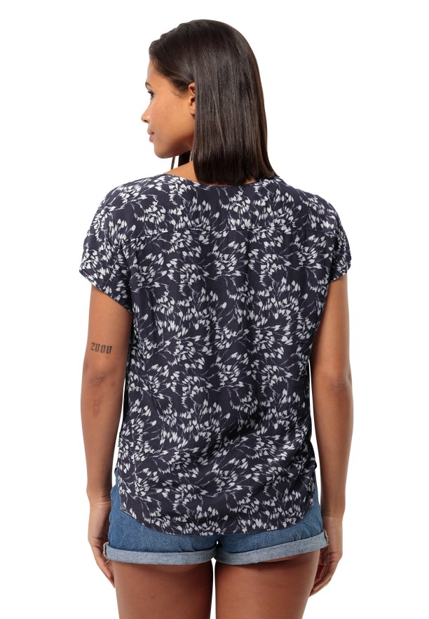 Navy Jack Wolfskin Sommerwiese Women T Shirts | 31133847