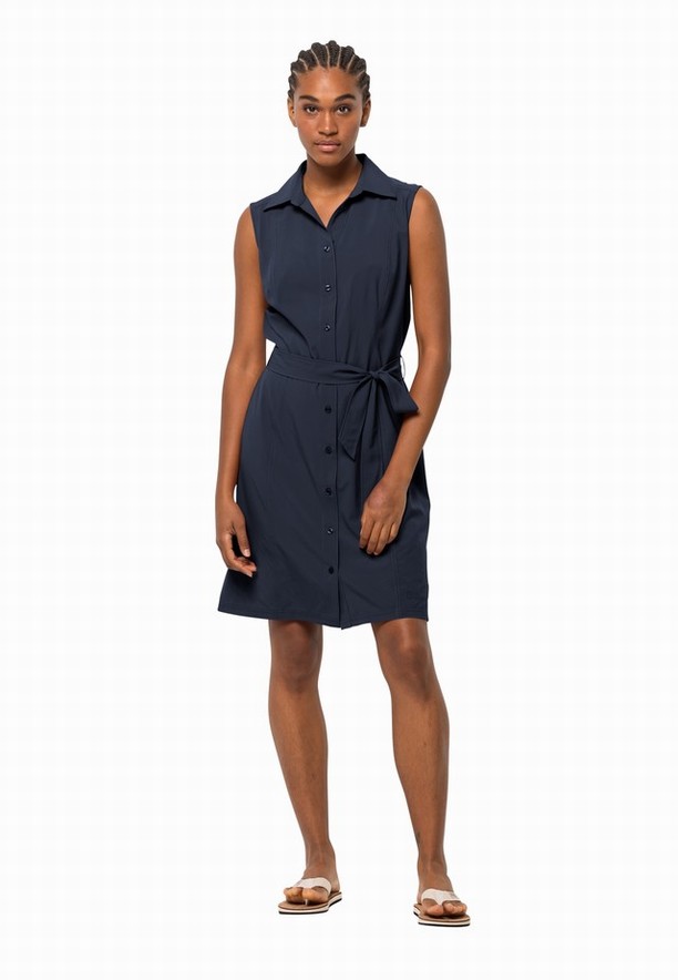 Navy Jack Wolfskin Sonora Women Dress | 96328953