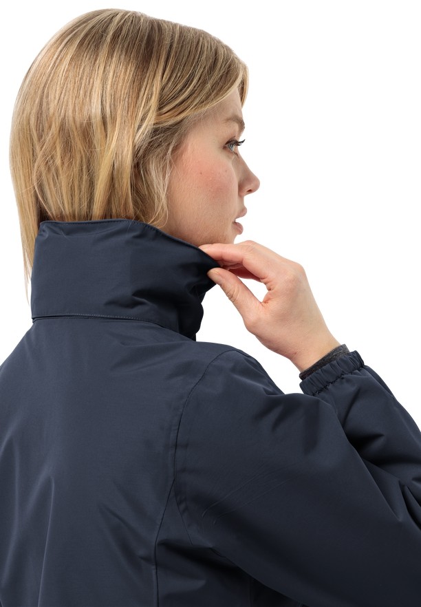Navy Jack Wolfskin Stormy Point 2l Women Rain Jackets | 26899743