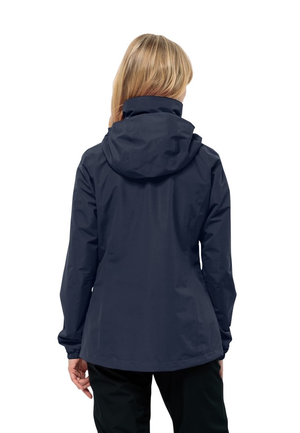 Navy Jack Wolfskin Stormy Point 2l Women Rain Jackets | 26899743