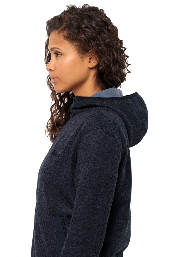 Navy Jack Wolfskin Tannenspur Women Fleece Jackets | 90818332