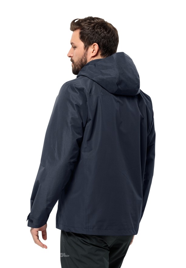 Navy Jack Wolfskin Taubenberg 3in1 Men Jackets | 66302118