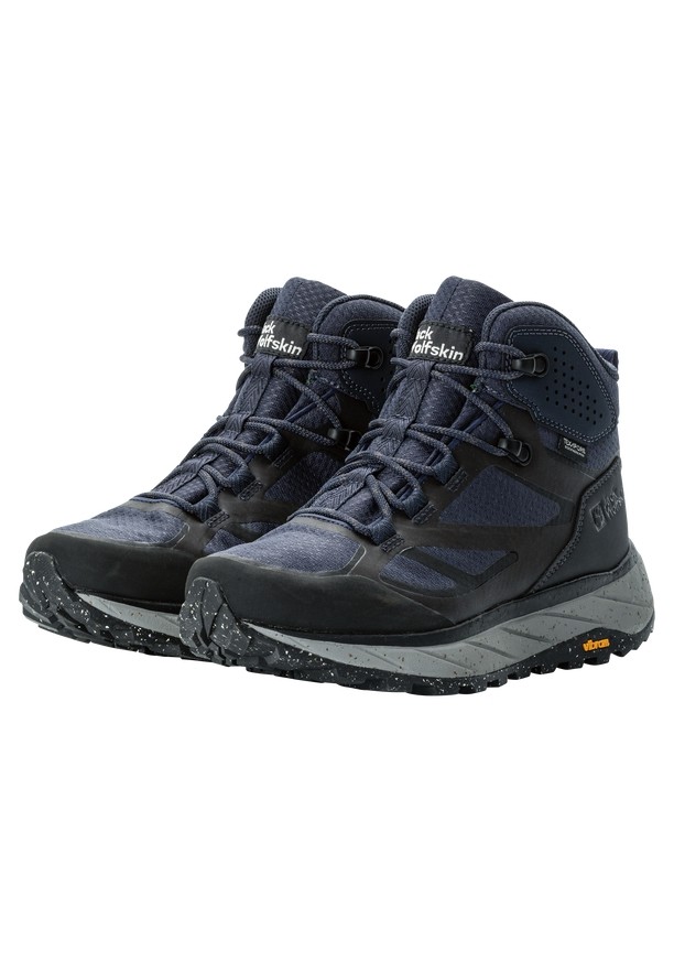 Navy Jack Wolfskin Terraventure Texapore Mid Women Hiking Shoes | 14596377