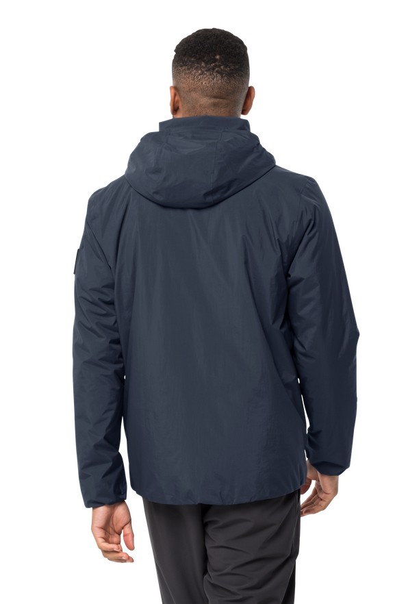 Navy Jack Wolfskin Textor Men Rain Jackets | 98339956